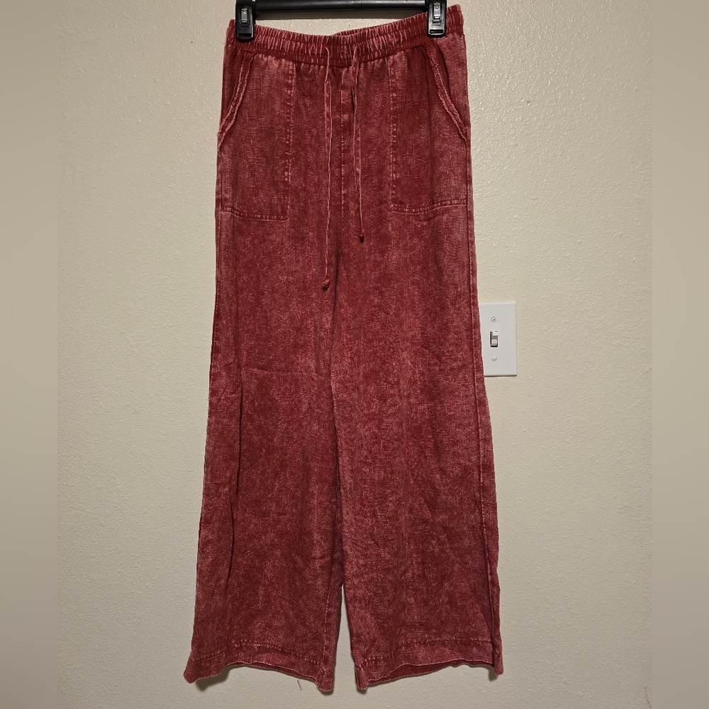 Zenana Outfitters Red Wide-Leg Pants